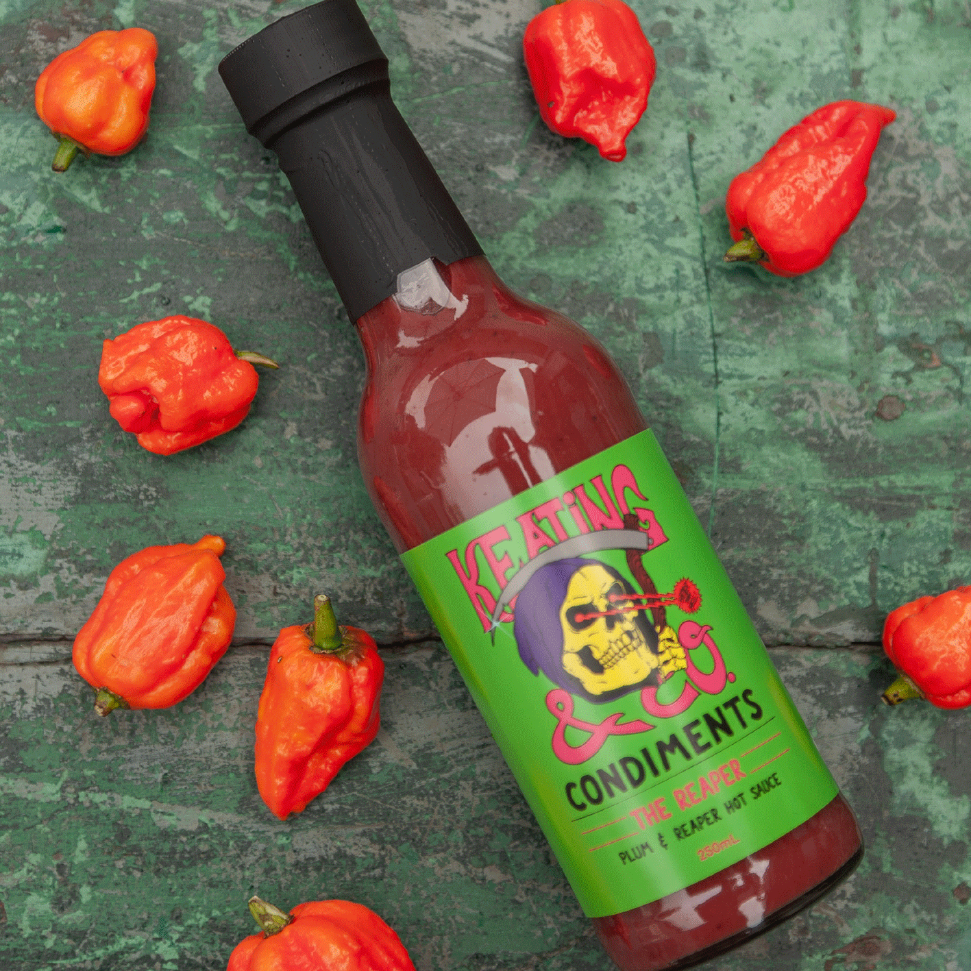 The Reaper (Queen Garnet Plum & Carolina Reaper Hot Sauce)